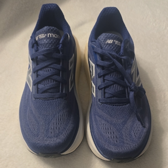 New Balance Blue and Cream Athletic Sneakers - Picture 2 of 4